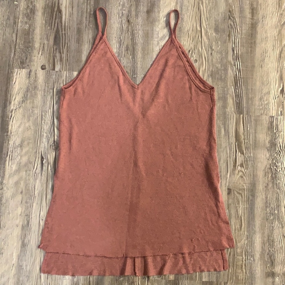 Urban Outfitters Project Social T Tank MAUVE Spaghetti Cami V Neck